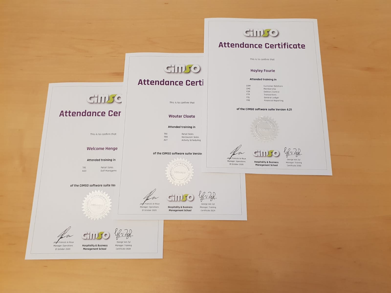 Featured image for “Fancourt Training and Certification by CiMSO Business Solutions”